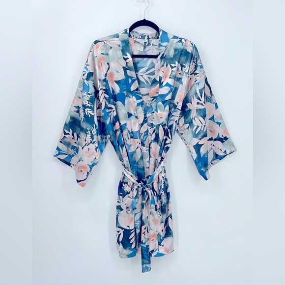 Linea Donatella Floral Satin Robe - Picture 1 of 4